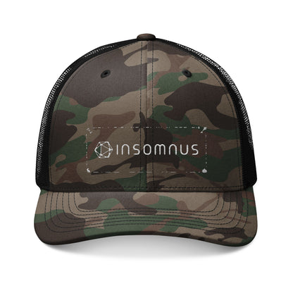 Camouflage Trucker Hat with Insomnus Embroidery