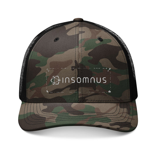 Camouflage Trucker Hat with Insomnus Embroidery
