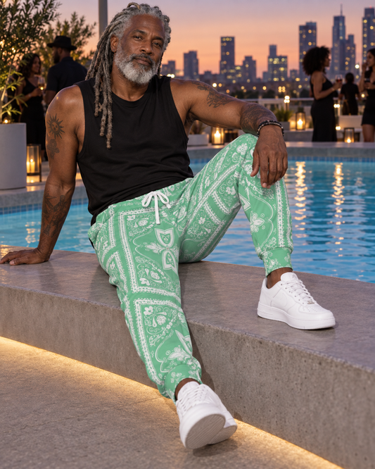 bandana-joggers-seafoam front rooftop-pool-party v01